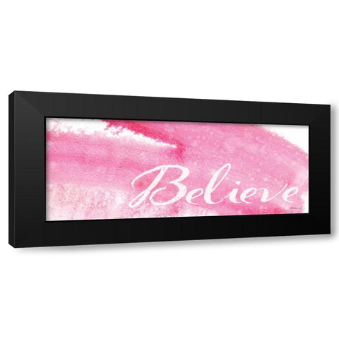 Believe Black Modern Wood Framed Art Print by Marrott, Stephanie
