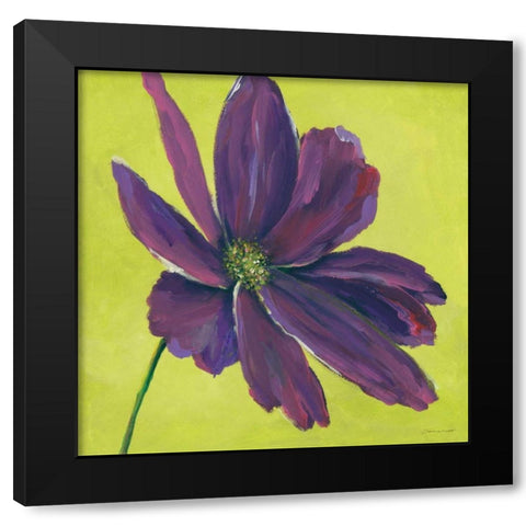 Purple Blooming IV Black Modern Wood Framed Art Print by Marrott, Stephanie