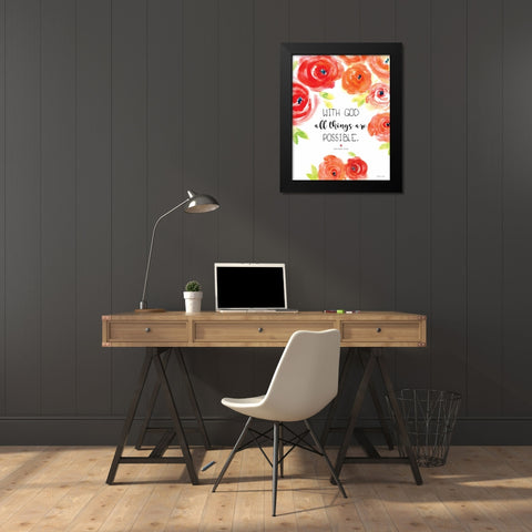 All Things Black Modern Wood Framed Art Print by Marrott, Stephanie