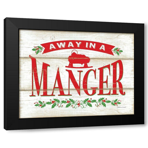 Away In A Manger Black Modern Wood Framed Art Print by Marrott, Stephanie