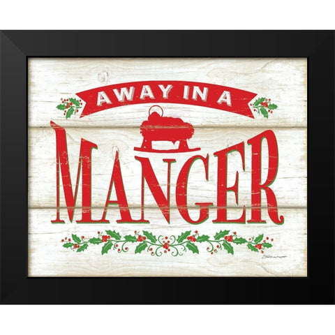 Away In A Manger Black Modern Wood Framed Art Print by Marrott, Stephanie