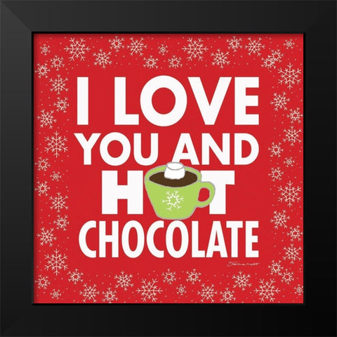 Hot Chocolate Black Modern Wood Framed Art Print by Marrott, Stephanie