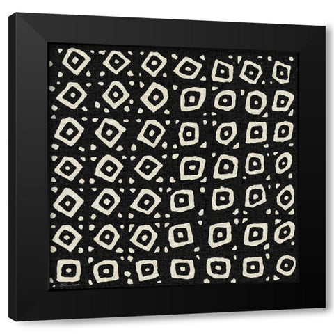 Mud Cloth III Black Modern Wood Framed Art Print with Double Matting by Marrott, Stephanie