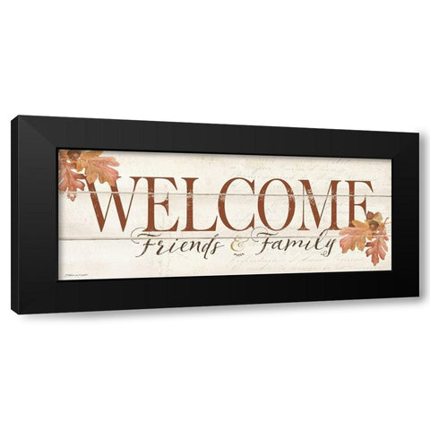 Welcome Black Modern Wood Framed Art Print by Marrott, Stephanie