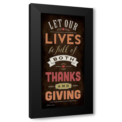 Let Our Lives Black Modern Wood Framed Art Print with Double Matting by Marrott, Stephanie