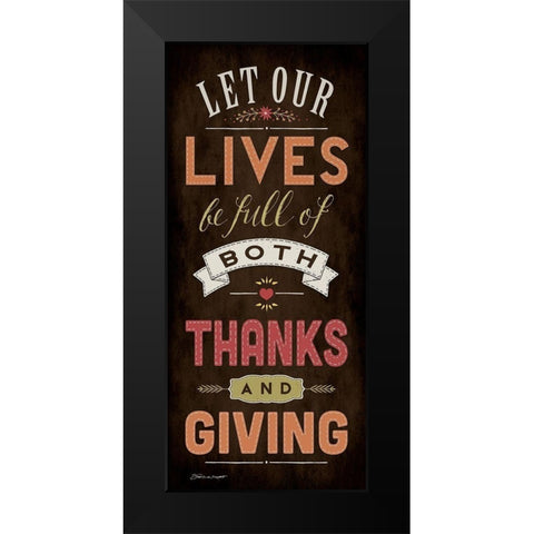 Let Our Lives Black Modern Wood Framed Art Print by Marrott, Stephanie