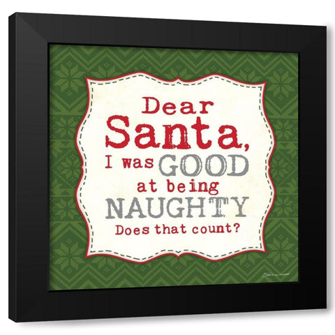 Dear Santa Black Modern Wood Framed Art Print with Double Matting by Marrott, Stephanie