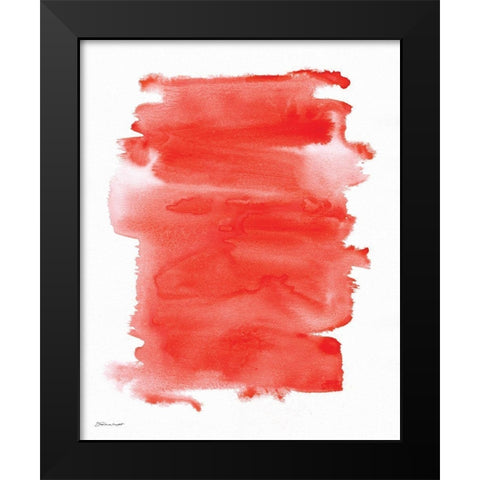Red Wash Black Modern Wood Framed Art Print by Marrott, Stephanie