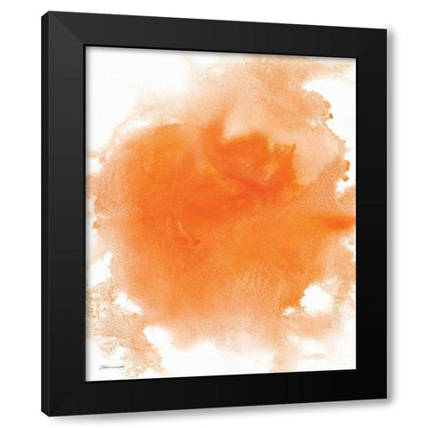 Orange Wash Black Modern Wood Framed Art Print with Double Matting by Marrott, Stephanie
