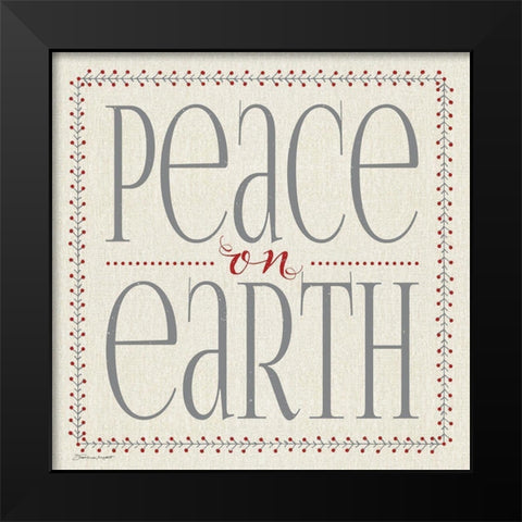 Peace On Earth Black Modern Wood Framed Art Print by Marrott, Stephanie