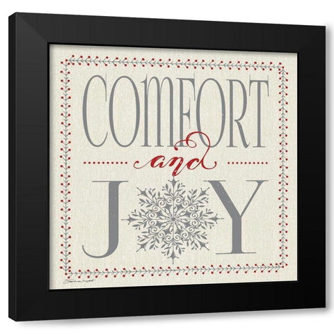 Comfort and Joy Black Modern Wood Framed Art Print by Marrott, Stephanie