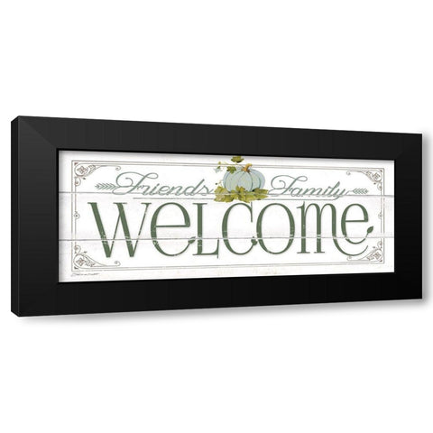 Autumn Welcome Black Modern Wood Framed Art Print with Double Matting by Marrott, Stephanie