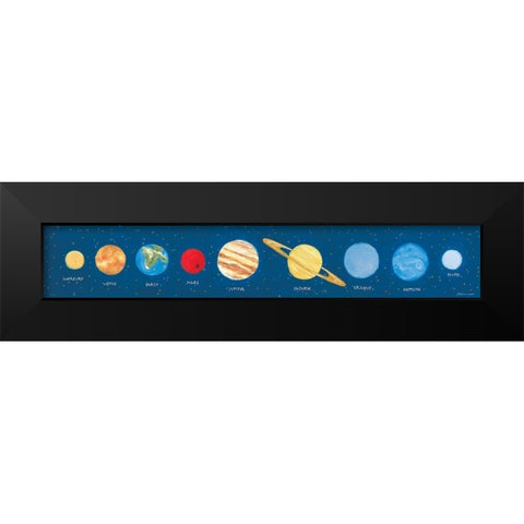 Our Solar System Black Modern Wood Framed Art Print by Marrott, Stephanie