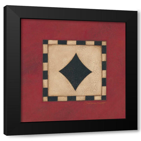 Diamond Black Modern Wood Framed Art Print by Marrott, Stephanie