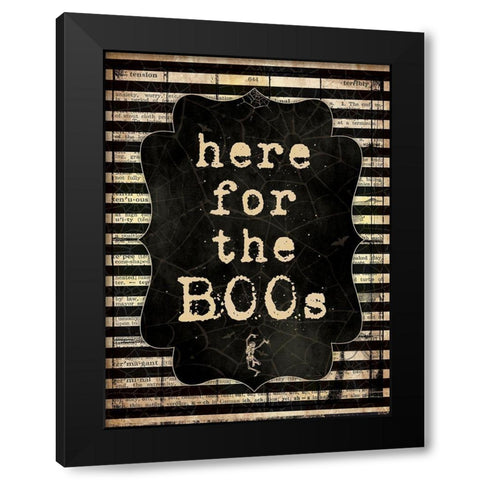 Boos Black Modern Wood Framed Art Print by Marrott, Stephanie