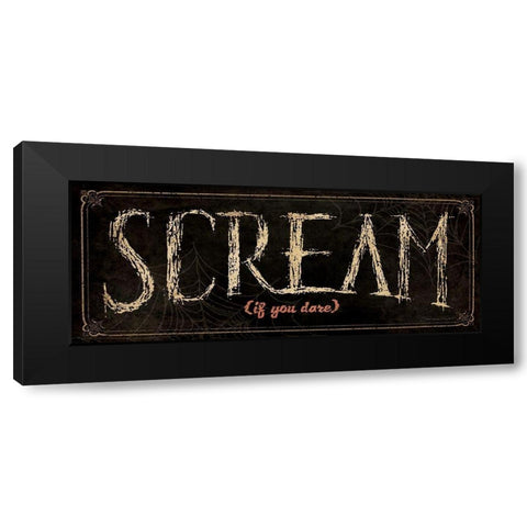 Scream Black Modern Wood Framed Art Print by Marrott, Stephanie