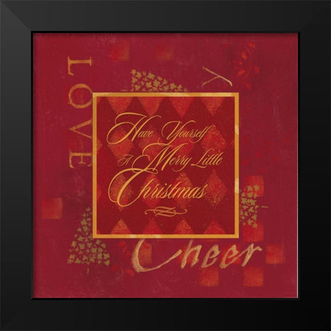 Have Yourself a Merry Little Christmas Black Modern Wood Framed Art Print by Marrott, Stephanie