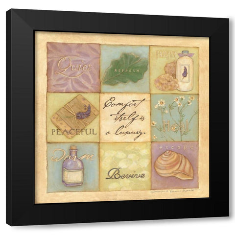 Comfort Panel I Black Modern Wood Framed Art Print by Marrott, Stephanie