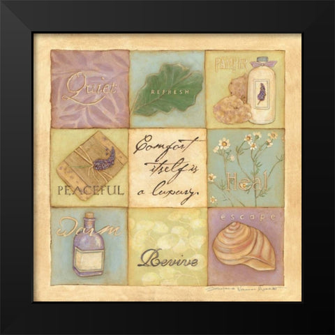Comfort Panel I Black Modern Wood Framed Art Print by Marrott, Stephanie
