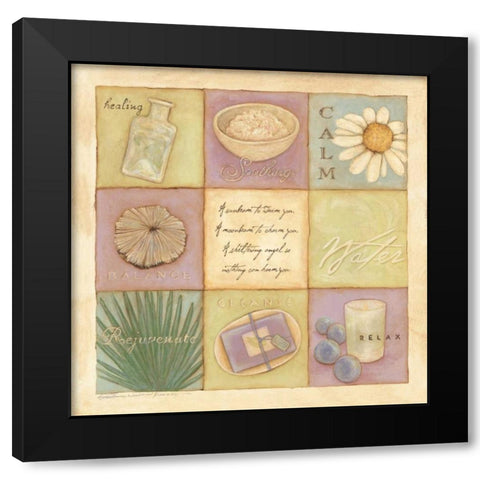 Comfort Panel II Black Modern Wood Framed Art Print by Marrott, Stephanie