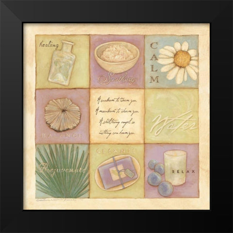 Comfort Panel II Black Modern Wood Framed Art Print by Marrott, Stephanie