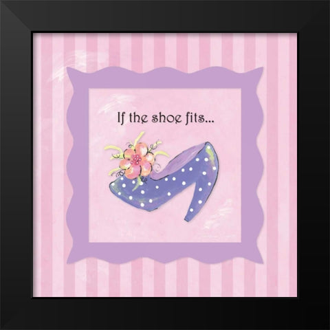 If the Shoe Fits Black Modern Wood Framed Art Print by Marrott, Stephanie