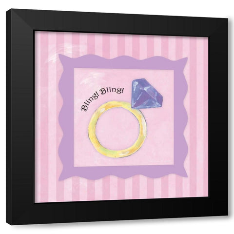 Bling! Bling! Black Modern Wood Framed Art Print with Double Matting by Marrott, Stephanie