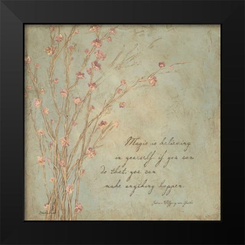 Magic Is Believing Black Modern Wood Framed Art Print by Marrott, Stephanie