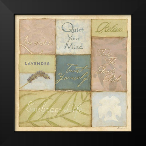 Quiet Panel Black Modern Wood Framed Art Print by Marrott, Stephanie