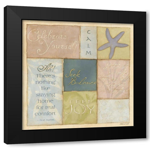 Calm Panel Black Modern Wood Framed Art Print by Marrott, Stephanie