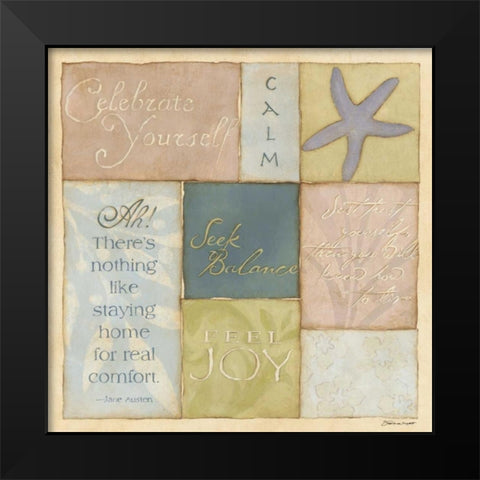 Calm Panel Black Modern Wood Framed Art Print by Marrott, Stephanie
