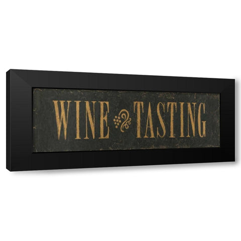 Wine Tasting Black Modern Wood Framed Art Print by Marrott, Stephanie