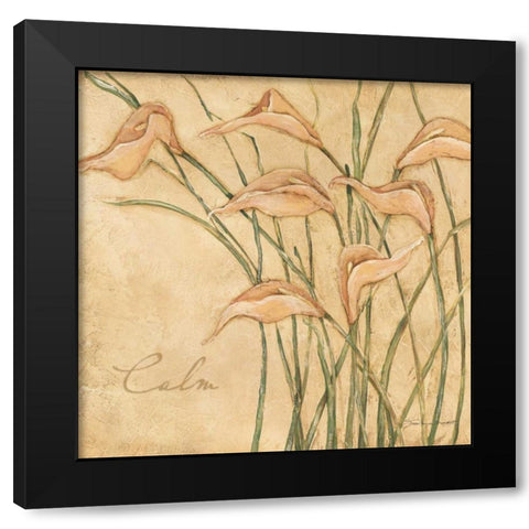 Calm Black Modern Wood Framed Art Print by Marrott, Stephanie