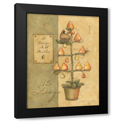 Pear Tree Black Modern Wood Framed Art Print by Marrott, Stephanie