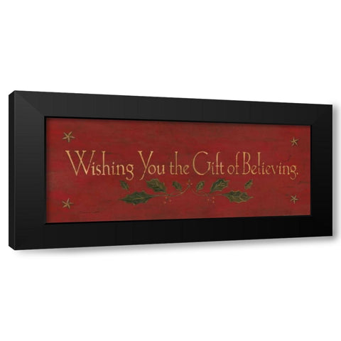 Wishing You the Gift of Believing Black Modern Wood Framed Art Print by Marrott, Stephanie