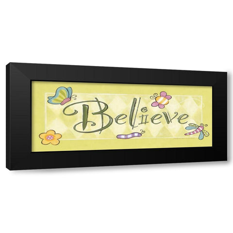 Believe Black Modern Wood Framed Art Print with Double Matting by Marrott, Stephanie