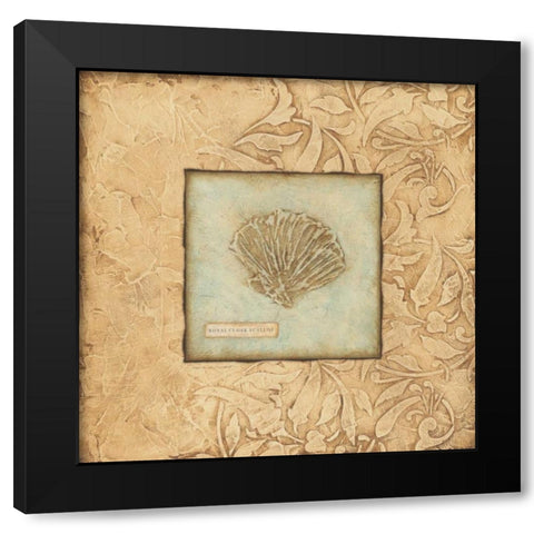 Scallop Black Modern Wood Framed Art Print by Marrott, Stephanie