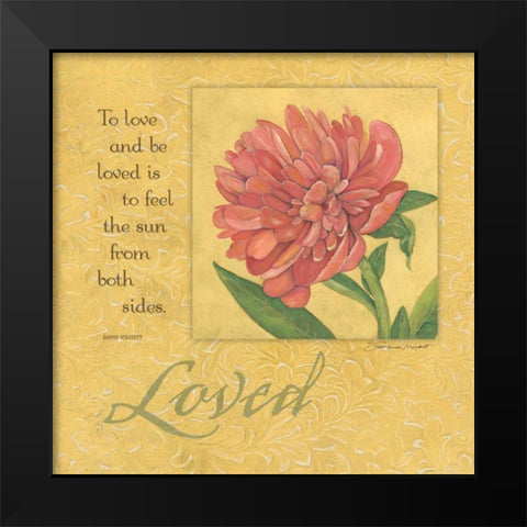 Loved-Peony Black Modern Wood Framed Art Print by Marrott, Stephanie