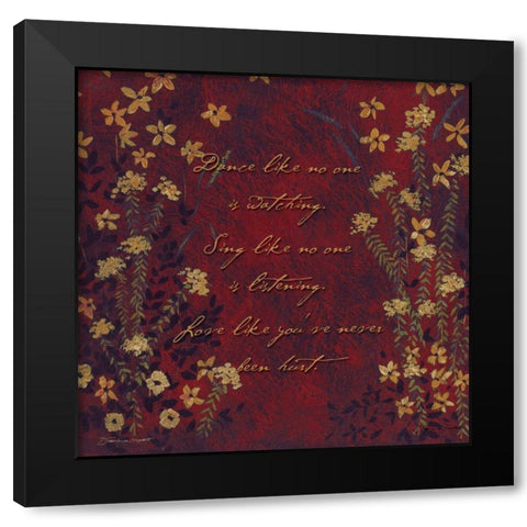 Dance Like-Sing Like Black Modern Wood Framed Art Print by Marrott, Stephanie