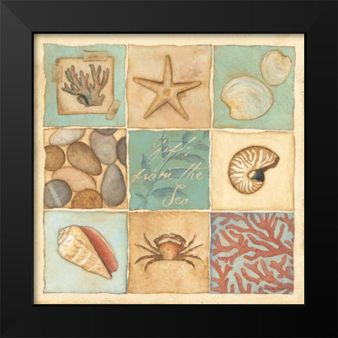 Coastal Collage I Black Modern Wood Framed Art Print by Marrott, Stephanie