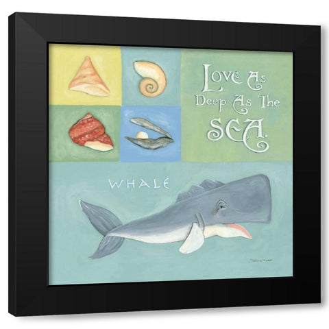 Love as Deep as the Sea Black Modern Wood Framed Art Print with Double Matting by Marrott, Stephanie