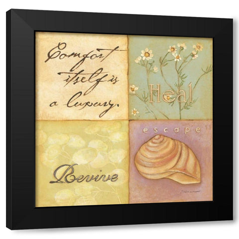 Heal Black Modern Wood Framed Art Print by Marrott, Stephanie