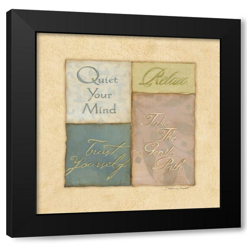 Relax Black Modern Wood Framed Art Print with Double Matting by Marrott, Stephanie