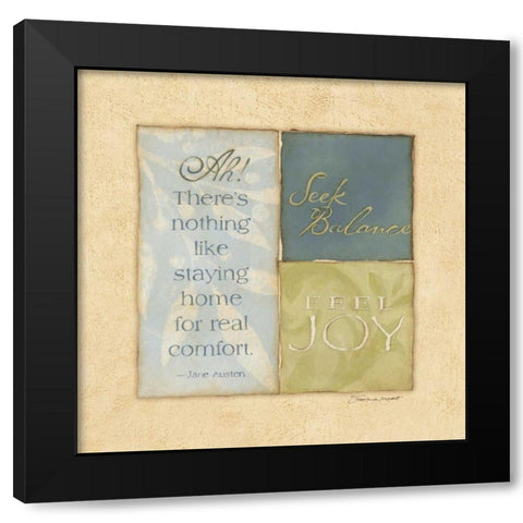 Seek Balance Black Modern Wood Framed Art Print with Double Matting by Marrott, Stephanie
