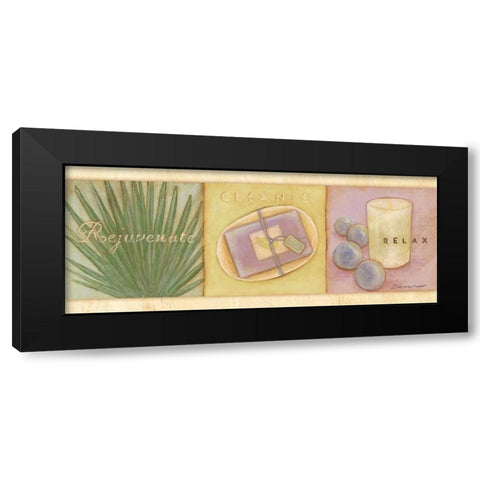 Rejuvenate Cleanse Relax Black Modern Wood Framed Art Print with Double Matting by Marrott, Stephanie