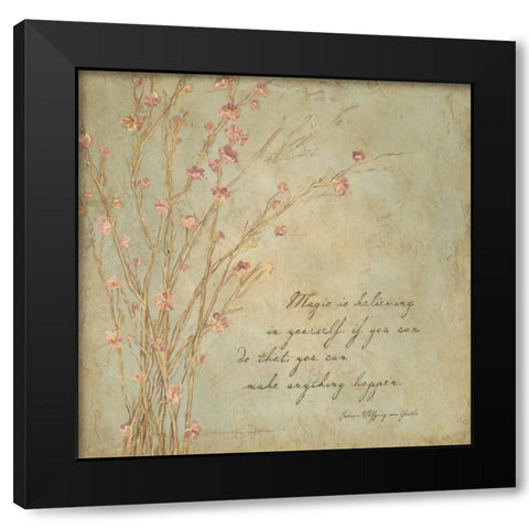 Magic is Believing Black Modern Wood Framed Art Print with Double Matting by Marrott, Stephanie