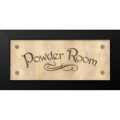 Powder Room Black Modern Wood Framed Art Print by Marrott, Stephanie