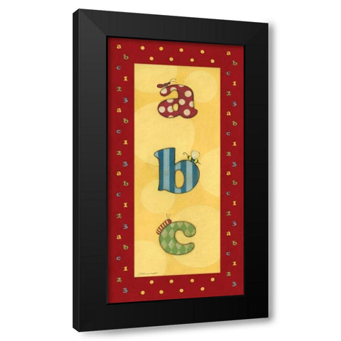 Juvenile ABC Black Modern Wood Framed Art Print with Double Matting by Marrott, Stephanie