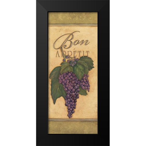 Bon Appetit Black Modern Wood Framed Art Print by Marrott, Stephanie