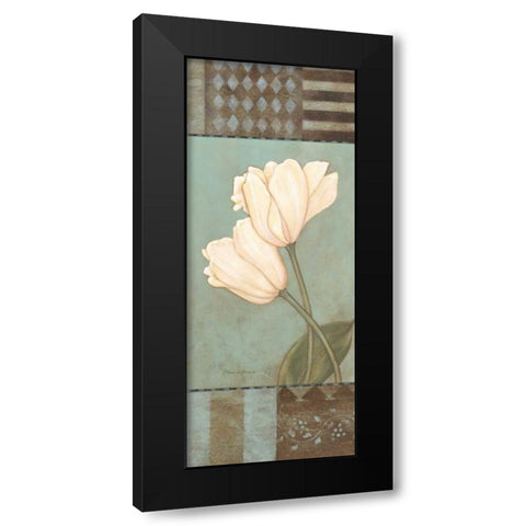 Tulip Black Modern Wood Framed Art Print with Double Matting by Marrott, Stephanie